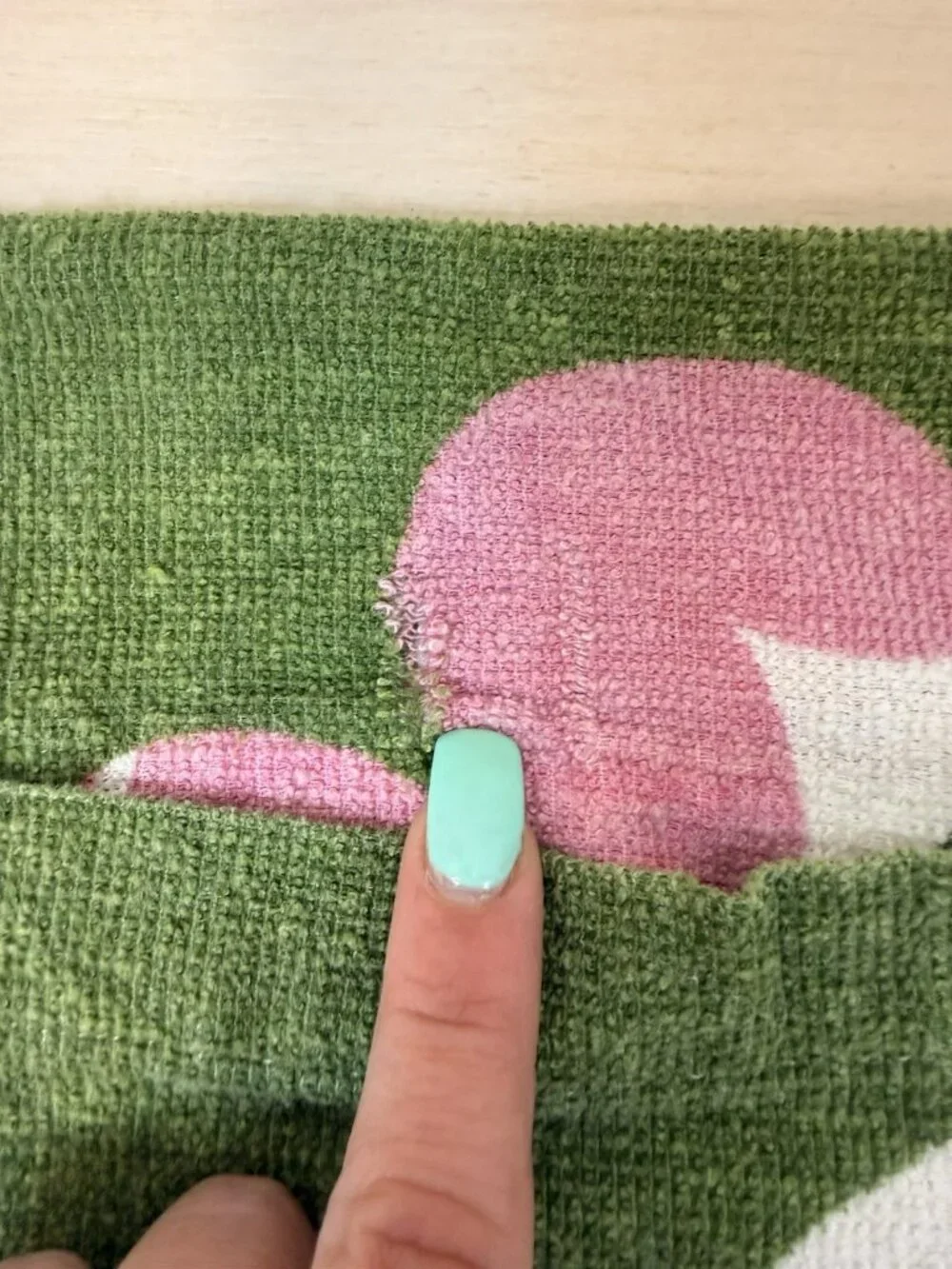 2 Vintage 70s Mod Terry Cloth Pillow Covers Pink Green Floral Retro Upcycled 28” - Picture 13 of 16